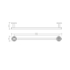 Decor Walther Basic HTE50 Полотенцедержатель 50см, подвесной, цвет: черный матовый