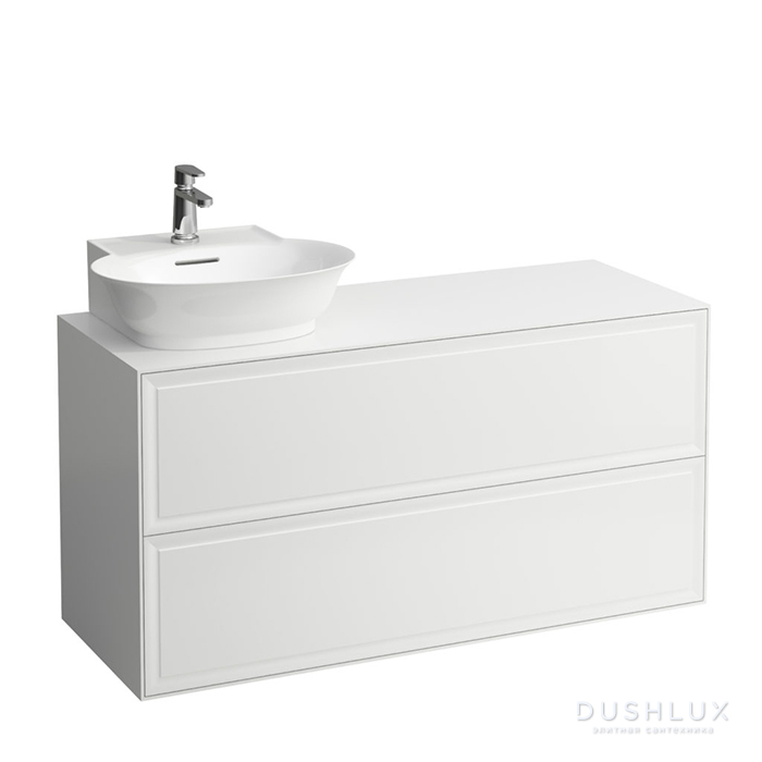 Фото Laufen New Classic Тумба с раковиной, SX, 117.5x45.5x60см, подвесная, 2 ящика, цвет: белый глянцевый