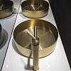 Gessi 316 Раковина 40 см, без отв., для установки на столешницу, без перелива, нержавеющая сталь, цвет: Warm bronze brushed PVD
