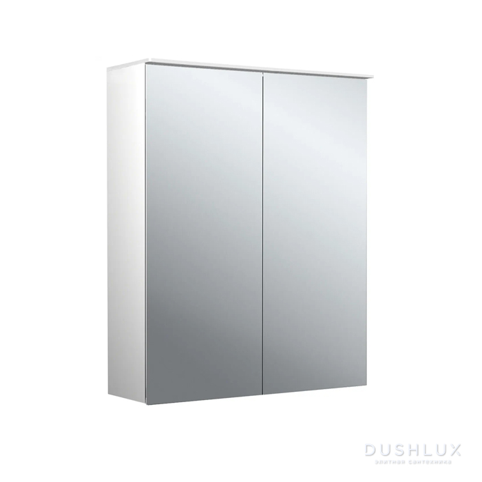 Фото Emco Pure II Зеркальный шкаф 60см., с подсветкой Lichtsegel, навесная модель, с подсв. для раковины, 2 дверка