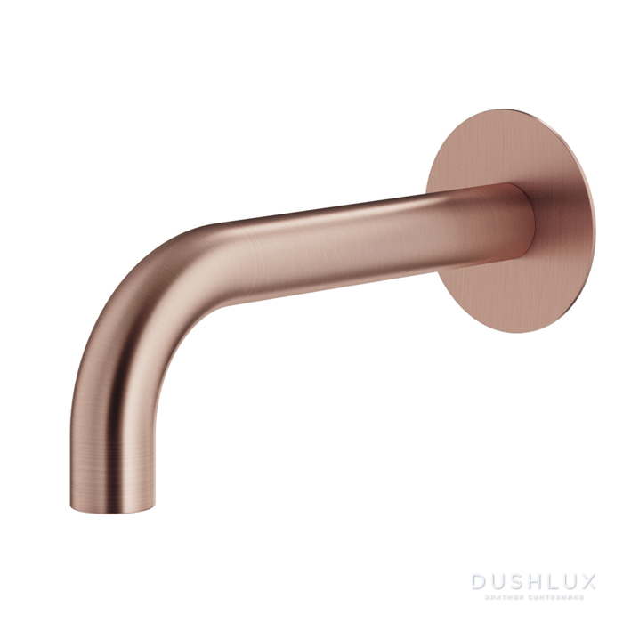 Фото Plumberia Selection IXO Излив для ванны 21см., настенный, цвет: медь брашированная