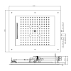 Bossini Frame Multifunctions Верхний душ 60x50см., 3 режима, потолочный, цвет: хром