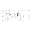 Ideal Standard La Dolce Vita Смеситель для раковины, встраиваемый, излив: 21см., цвет: PVD Silver Storm (Серебряный Шторм)