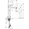 Hansgrohe Metris Смеситель для раковины, на 1 отв., излив 141мм, h193мм, цвет: хром
