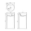 Dea Design Раковина 45x90см., напольная, без отв., цвет: белый матовый