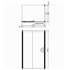 Burlington Britton Дверь раздвижная с боковым экраном 120x90см., цвет: хром
