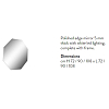 Antonio Lupi MODULO Зеркало 108x108x2.5cм., на раме, с блестящей кромкой, с белой светодиодной подсветкой