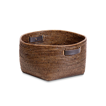 Decor Walther Basket KORB Коробка универсальная 47x44x23см., настольная, цвет: ротанг темный