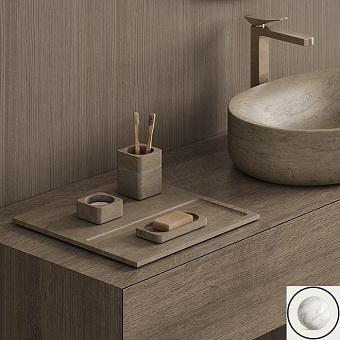 Dea Design Контейнер 8x8х4см., настольный, цвет: Calacatta Vagli