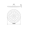 Almar Верхний душ 38x38см., круглый, 1 режим, цвет: золото PVD