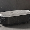 Dea Design Marble Parma Ванна 168x77x56.3см, отдельностоящая, мрамор, цвет: White Cararra/Black Marquina