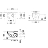 Duravit Architec Комплект: унитаз 57x36 см, подвесной, Rimless, сиденье с микролифтом, Durafix, цвет: белый