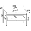 Burgbad Mya Комплект напольной мебели 120x50x79 см, цвет: дуб черный