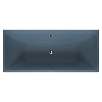 Duravit Vitrium Ванна пристенная 180x80см, с ножками, с2 наклонами для спины, прямоугольная, цвет: синий матовый