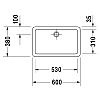 Duravit Vero Раковина 60x38 см, без отв., без перелива, без площадки под смеситель, включая крепление, цвет: белый