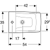 Geberit Xeno² Биде подвесное, 54x35см, цвет: белый
