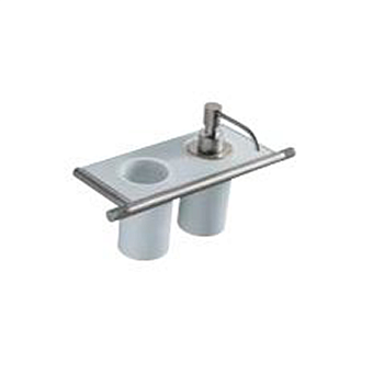 TREEMME 22mm, Стакан + дозатор, комплект подвесной, нержавеющая сталь, цвет: сталь