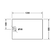 Duravit  Stonetto Поддон композитный прямоугольный  120x80х5см, d9см, цвет: белый