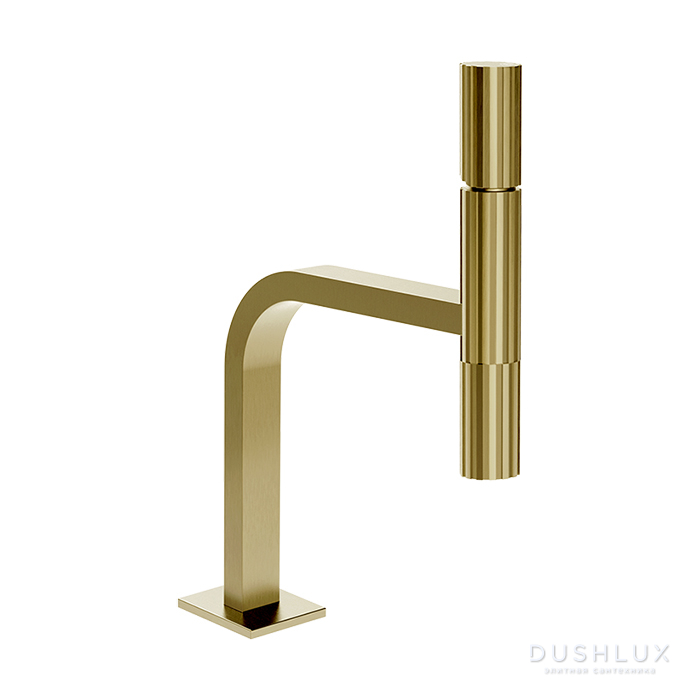 Фото Gessi Incastri Смеситель для раковины, 1 отв., без донного клапана, цвет: Finox Brushed Nickel