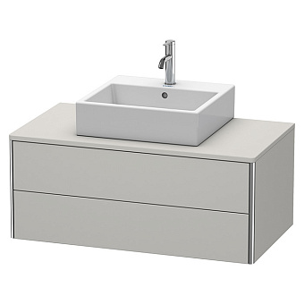 Duravit XSquare Тумба с раковиной 100х54.8х40 см, подвесная, с 2 выдв ящик, цвет: бетонно-серый матовый