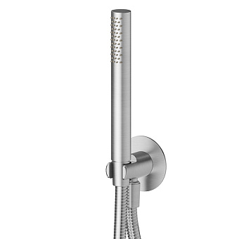 Newform X-Steel 316 Душевой гарнитур: ручной душ, кронштейн-уголок 1/2" и шланг 150см., цвет: нержавеющая сталь