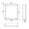 EMCO Prime Зеркальный шкаф 60x70см., с подсветкой, навесной, 1 дверь, L, 2 полки, розетка, цвет: черный