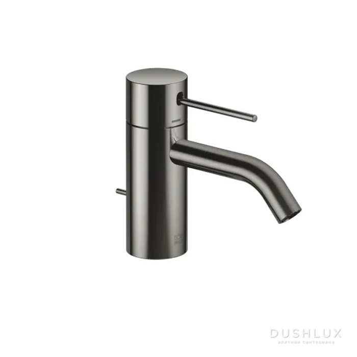 Фото Dornbracht Meta Slim Смеситель для умывальника однорычажный со сливным гарнитуром, цвет: Dark Chrome