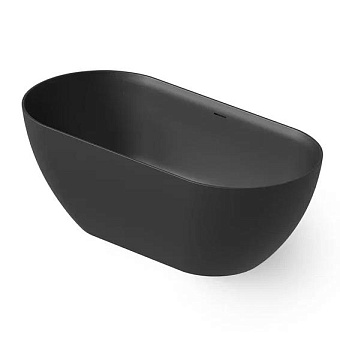 Dea Design Edge Ванна 160x75x56см., отдельностоящая, Solid Surface, цвет: Black №16