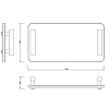Decor Walther Bar Tab Поднос с ручками, стеклянный, цвет: золото/прозрачное стекло