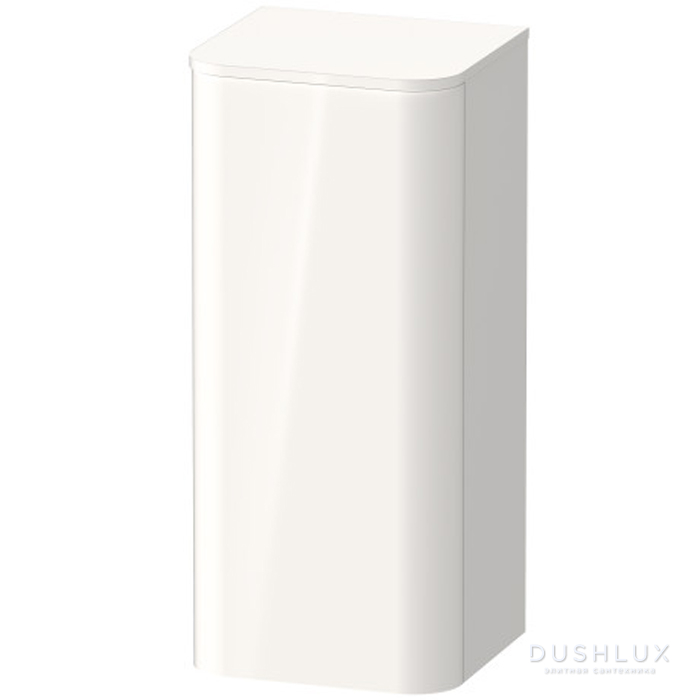 Фото Duravit Happy D.2 Plus Пенал подвесной 40x36х88см 1 дверь, 2 стекл. полки, DX, цвет: белый глянцевый