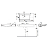 Azzurra Elegance Squared Раковина 102x46x12.5см., накладная, 1 отв., Dx, цвет: белый