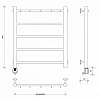 Secado Триада 1 К Полотенцесушитель 50x60 см, электрический, цвет: хром