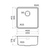 Omoikiri Omi 43-U/I Ultra Кухонная мойка 43x17,9x41,5см.,встраиваемая, цвет: графит