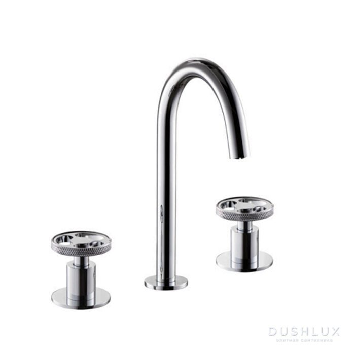 Фото Maier Twist Смеситель для раковины, на 3 отв., цвет: хром