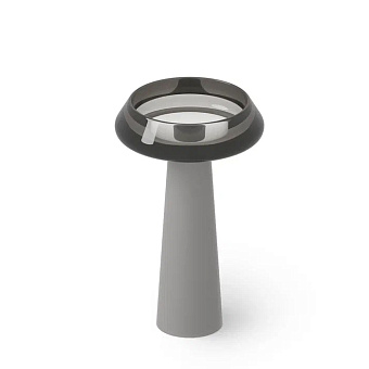 Dea Design Pedestal Basin Раковина 54.5x54.5x90см., напольная, без отв., Glasstech, прозрачная смола, цвет: Smoky Black R4