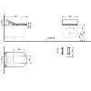 TOTO RP Унитаз подвесной 38x58x33.5см, цвет: белый