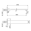 Newform Steel Line Излив для раковины 23см., встраиваемый, цвет: pvd brushed copper bronze