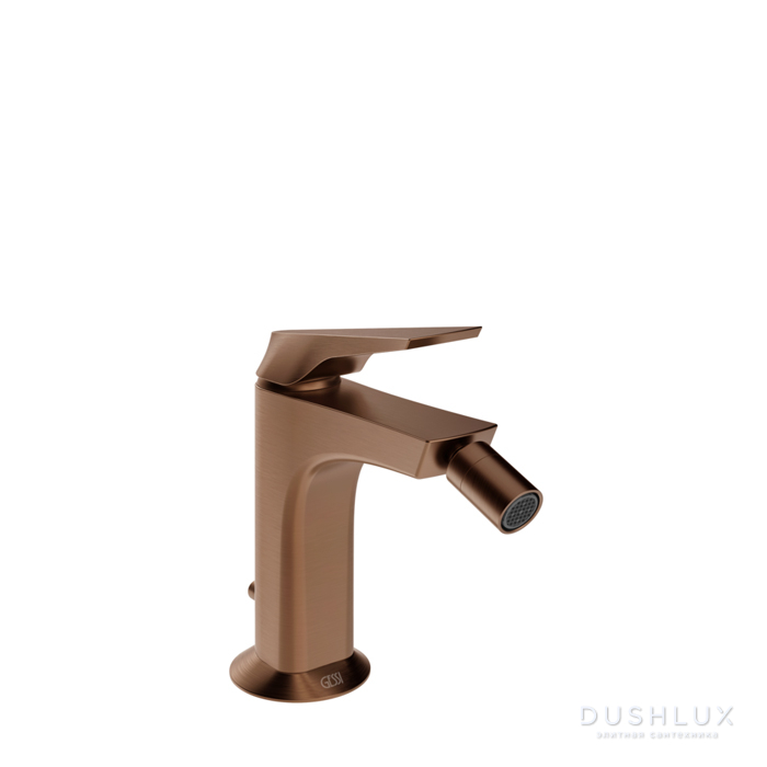 Фото Gessi Ventaglio Смеситель для биде, 1 отв., с донным клапаном, цвет: Copper Brushed PVD