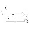 Paffoni Light Излив для ванны 17.8см., настенный, цвет: золото медовое