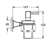 Grohe Grandera, Держатель с керамическим стаканом, подвесной, цвет: хром/золото