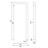 CEA Design CARTESIO Излив для раковины 65.5см., поворотный, цвет: нержавеющая сталь