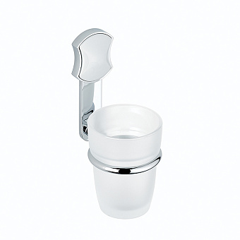 THG Infini white porcelain Стакан стеклянный, подвесной, цвет: хром