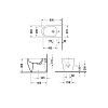 Duravit Me by Starck Биде напольное приставное 37х60 см, с 1 отв., с креплением, с WonderGliss, цвет: белый