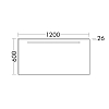 Burgbad Зеркало Eqio с подсветкой 100x60x2.6см ,корпус хром