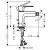 Hansgrohe Rebris S Смеситель для биде, 1 отв., с донным клапаном, цвет: черный матовый