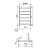 Neoinox Quadro Полотенцесушитель 60x45см, водяной для ГВС, цвет: хром