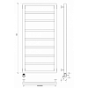 Secado Парма Полотенцесушитель 60x120 см, электрический, цвет: черный матовый