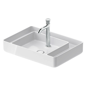 Duravit Bento Starck Box Раковина 65x46 см, накладная, 1 отв., HygieneGlaze, цвет: белый глянцевый