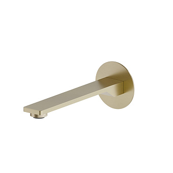 Newform Steel Line Излив для раковины 19см., встраиваемый, цвет: pvd brushed pale gold