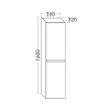 Burgbad Rocio Пенал 35x160см., подвесной, 2 дверцы, цвет: белый